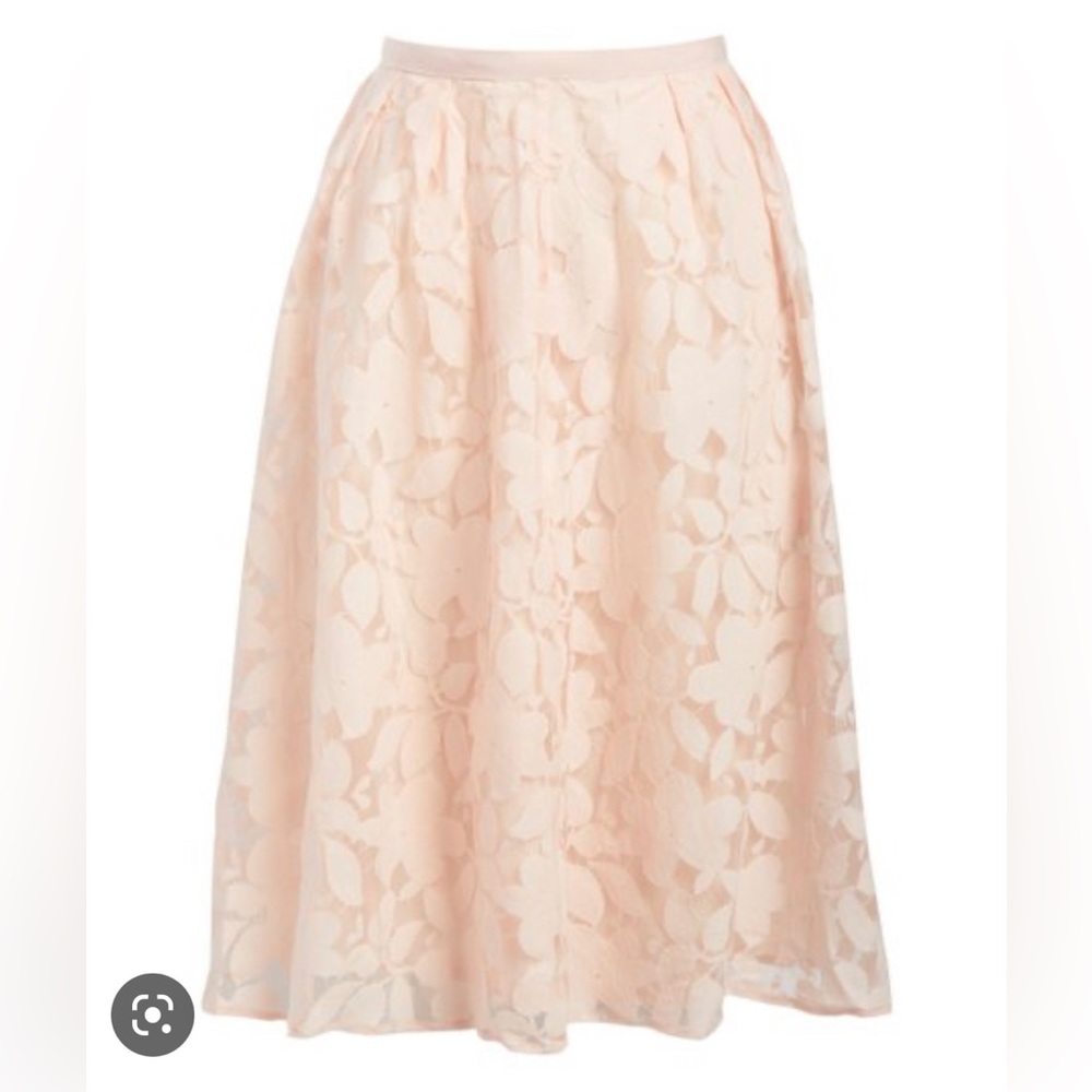 FRNCH pink lace skirt